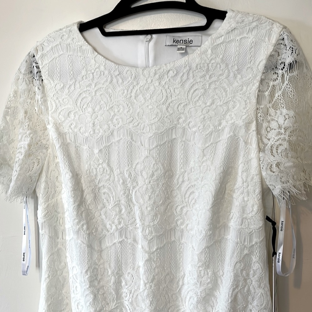 White Lace Dress, Kensie, Size 8
